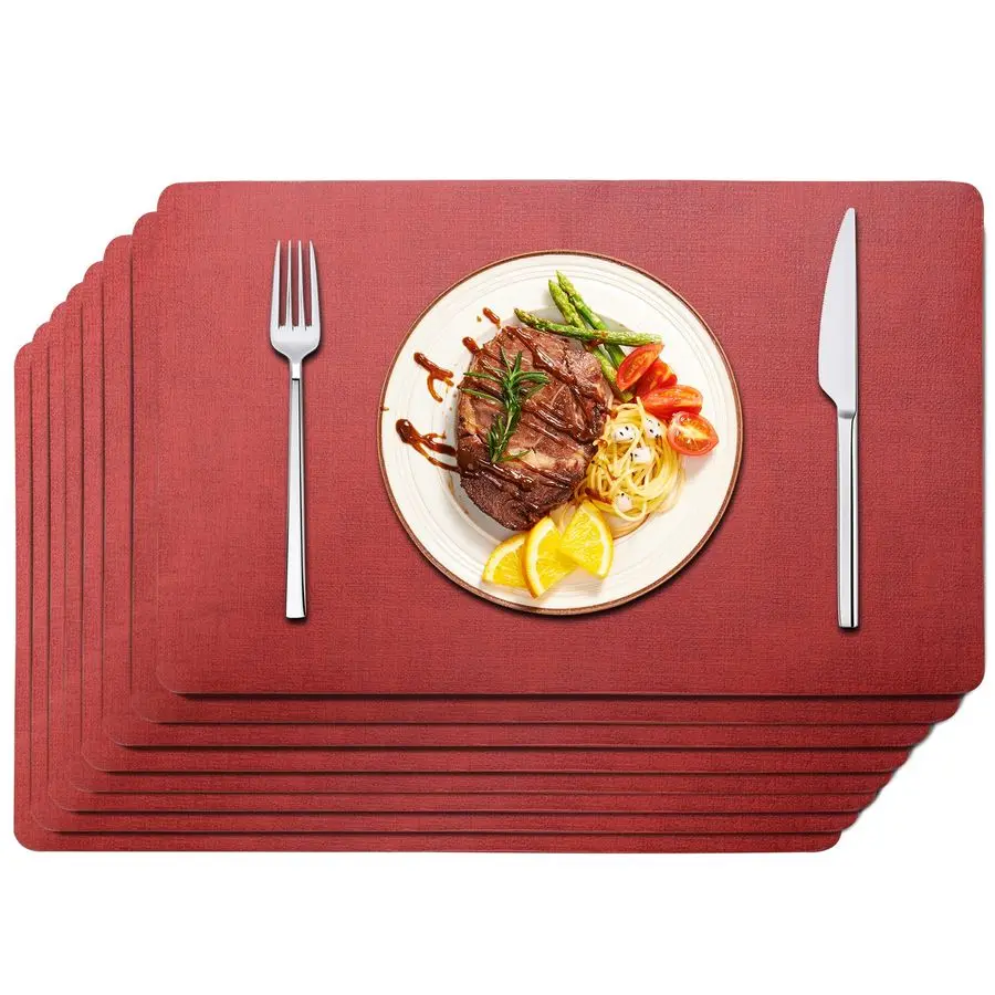 Набор из 8 салфеток из искусственной кожи, водонепроницаемые, чистые, термостойкие, нескользящие, коврики для обеденного стола, подходят для внутреннего усилителя O
Набор из 8 салфеток из искусственной кожи, водонепроницаемые, чистые, термостойкие, нескользящие, коврики для обеденного стола, подходят для внутреннего усилителя O