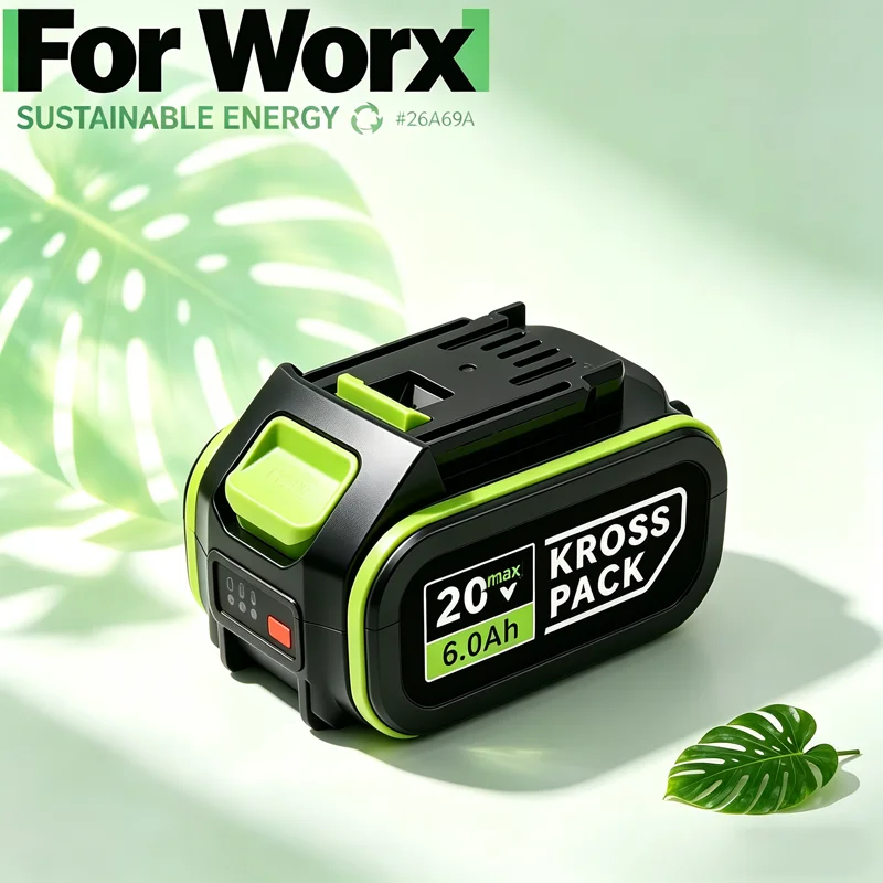Genuine WORX 20V Replacement Lithium-ion Battery 6000/8000mAh for WA3551 WA3551.1 WA3553 WA3641 WX373 Tool Rechargeable Battery
Genuine WORX 20V Replacement Lithium-ion Battery 6000/8000mAh for WA3551 WA3551.1 WA3553 WA3641 WX373 Tool Rechargeable Battery