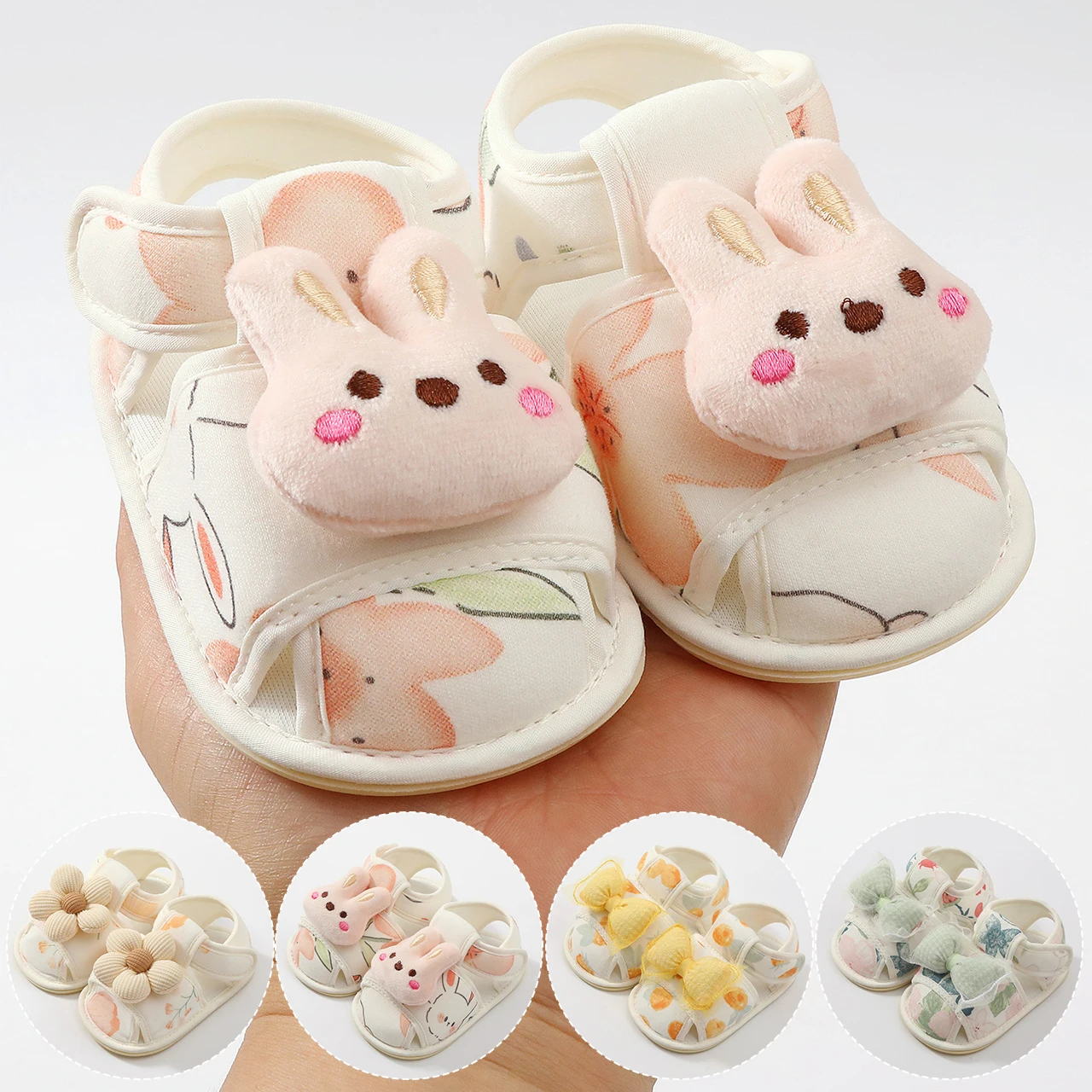 0-1Year Newborn Sandals Summer Soft Soled Cotton Fabric Shoes Bear Bow Flower Baby First Walkers Hollow Breathable Non Slip Shoe
0-1Year Newborn Sandals Summer Soft Soled Cotton Fabric Shoes Bear Bow Flower Baby First Walkers Hollow Breathable Non Slip Shoe