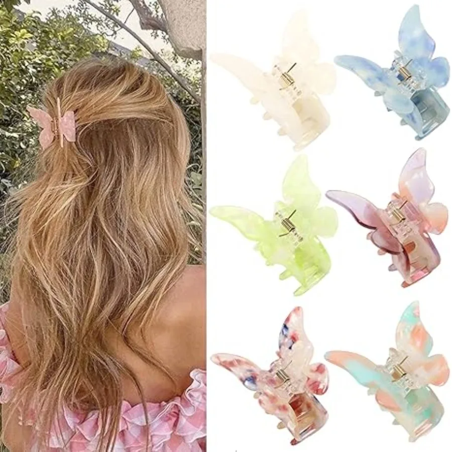 Hair Claw Butterfly Tortoise Shell Hair Claw Clips Jaw Clips 2.3 inch Girls Butterfly Hair Clips,Hair Clips Hair Accessories for Girls and Women. (Mixed color, 6 pack)
Hair Claw Butterfly Tortoise Shell Hair Claw Clips Jaw Clips 2.3 inch Girls Butterfly Hair Clips,Hair Clips Hair Accessories for Girls and Women. (Mixed color, 6 pack)