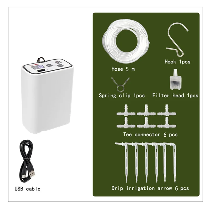 【A06R】Low Noise Automatic Drip Irrigation Kit LCD Display System For 6 Potted Plants For Garden Use
【A06R】Low Noise Automatic Drip Irrigation Kit LCD Display System For 6 Potted Plants For Garden Use