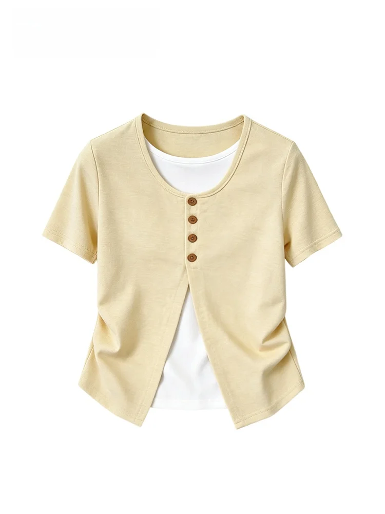 Cara CLUB plus Size Women's T-Shirt Short Sleeve round Neck Casual Style Spring Summer Fashion plus Size Inner Wear Top
Cara CLUB plus Size Women's T-Shirt Short Sleeve round Neck Casual Style Spring Summer Fashion plus Size Inner Wear Top