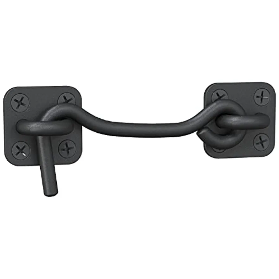 Barn Door Latch and Lock - Heavy Duty Wrought Iron Hook and Eye Latch - Black
Barn Door Latch and Lock - Heavy Duty Wrought Iron Hook and Eye Latch - Black
