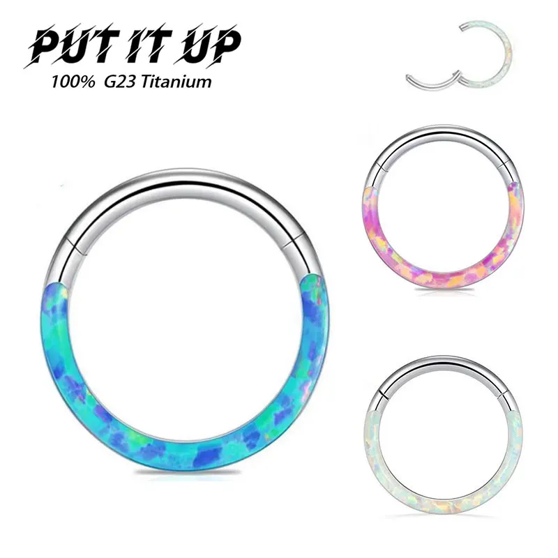 G23 Titanium Septum Piercing Nose Ring 8-10mm Opal Hinged Segment Clicker Ear Cartilage Earrings Helix Lip Piercing Body Jewelry
G23 Titanium Septum Piercing Nose Ring 8-10mm Opal Hinged Segment Clicker Ear Cartilage Earrings Helix Lip Piercing Body Jewelry