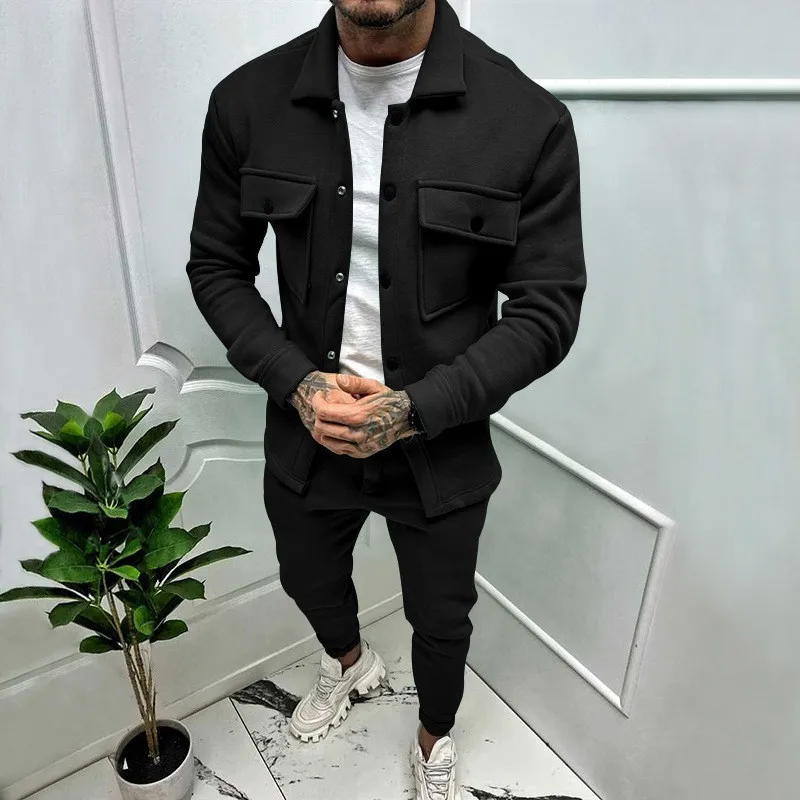 Men's Two Piece Set Jacket Cotton Regular Fit Jackets Button Front Flip Collar Casual Jacket Slim Fit Solid Color Outerwear
Men's Two Piece Set Jacket Cotton Regular Fit Jackets Button Front Flip Collar Casual Jacket Slim Fit Solid Color Outerwear