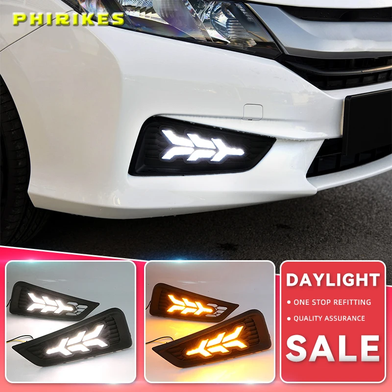 1 Set DRL Daytime Running Lights Daylight 12V ABS Fog Lamp Cover With Turn Yellow Signal Light For Honda City 2015 2016
1 Set DRL Daytime Running Lights Daylight 12V ABS Fog Lamp Cover With Turn Yellow Signal Light For Honda City 2015 2016