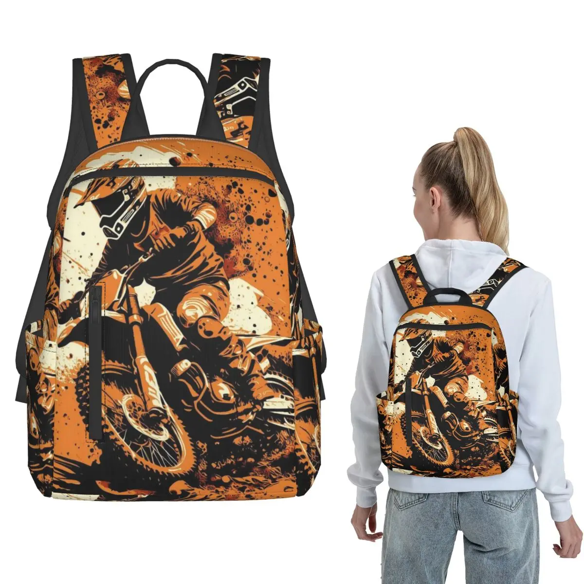 Motorcycle Rider In Mountain Graffiti Backpack Large Capacity Children BookBag School Bag Shoulder Bags for Men Women
Motorcycle Rider In Mountain Graffiti Backpack Large Capacity Children BookBag School Bag Shoulder Bags for Men Women