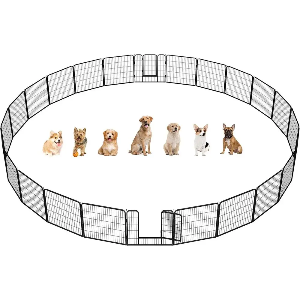 Indoor/Outdoor Dog Exercise Pen, 24 Panels, 32 Height x 32 Width, Ideal for Puppy Play and Camping
Indoor/Outdoor Dog Exercise Pen, 24 Panels, 32 Height x 32 Width, Ideal for Puppy Play and Camping
