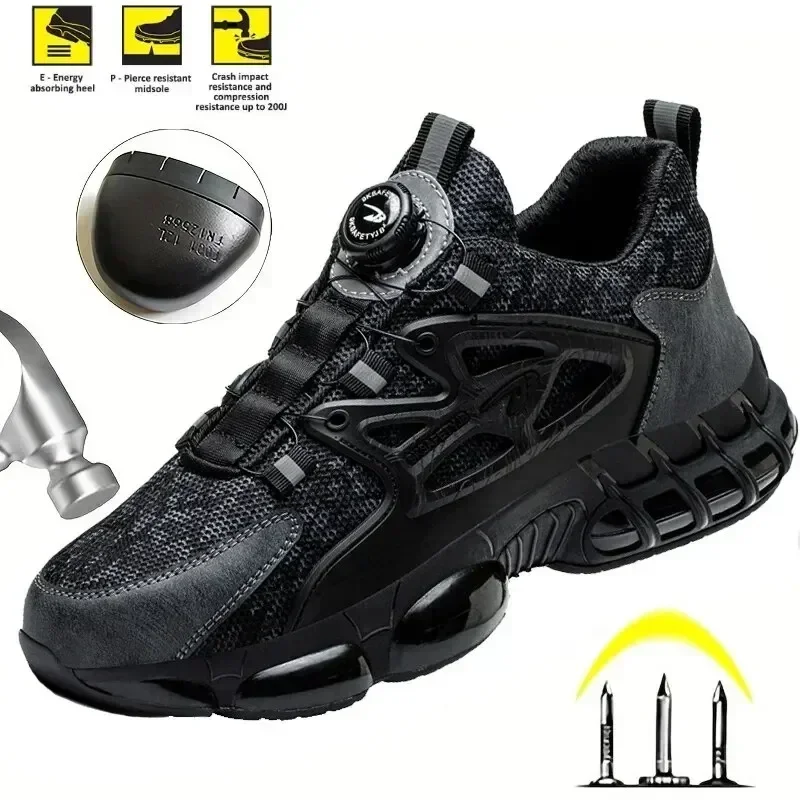 Men's Steel Toe Puncture Resistant Work Boots Lightweight Safe Sports Shoes Durable Protection for Foot Safety
Men's Steel Toe Puncture Resistant Work Boots Lightweight Safe Sports Shoes Durable Protection for Foot Safety
