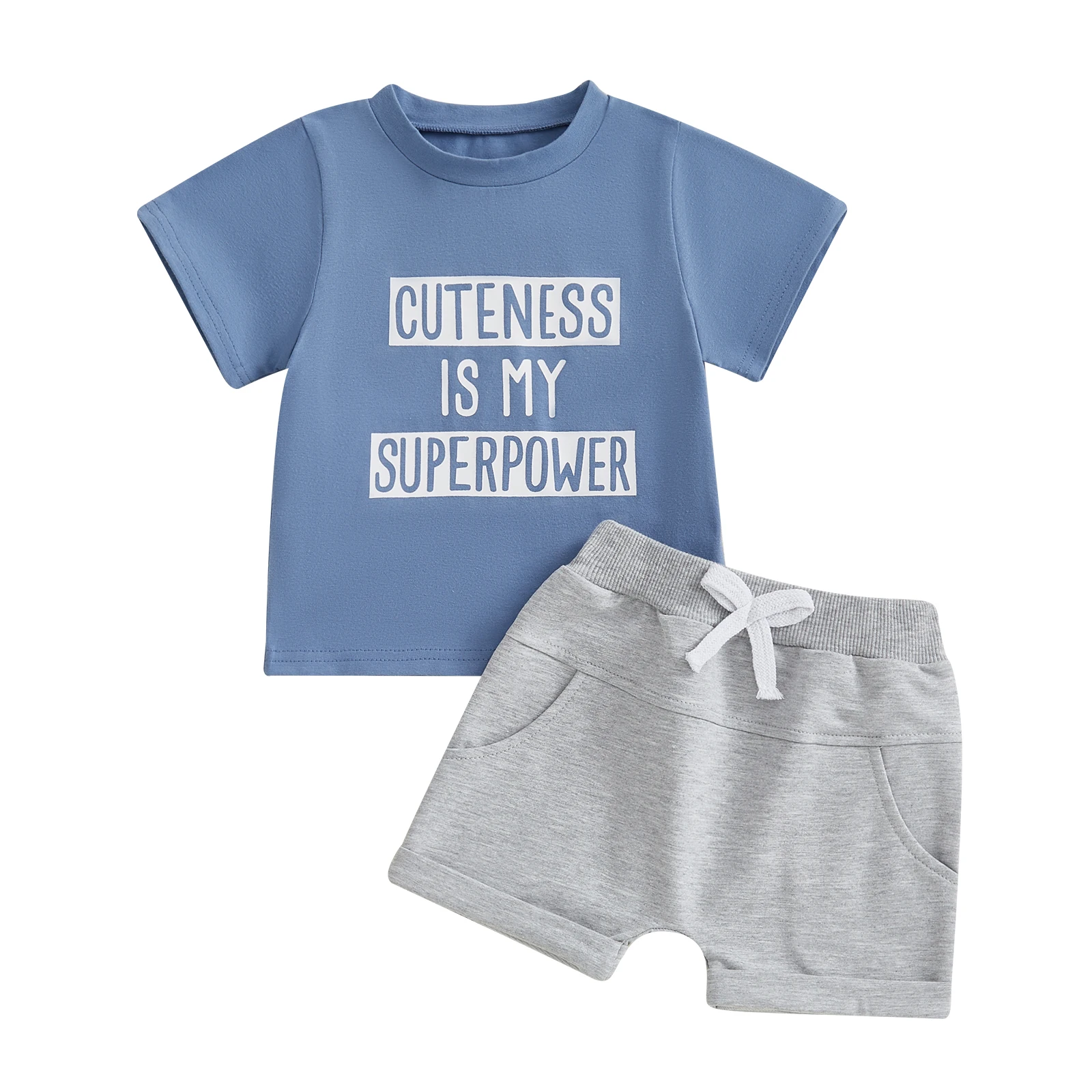 EWODOS Toddler Baby Boy Shorts Set Letter Print Short Sleeve T-shirts Solid Elastic Waist Shorts Summer Clothes 2Pcs Set
EWODOS Toddler Baby Boy Shorts Set Letter Print Short Sleeve T-shirts Solid Elastic Waist Shorts Summer Clothes 2Pcs Set