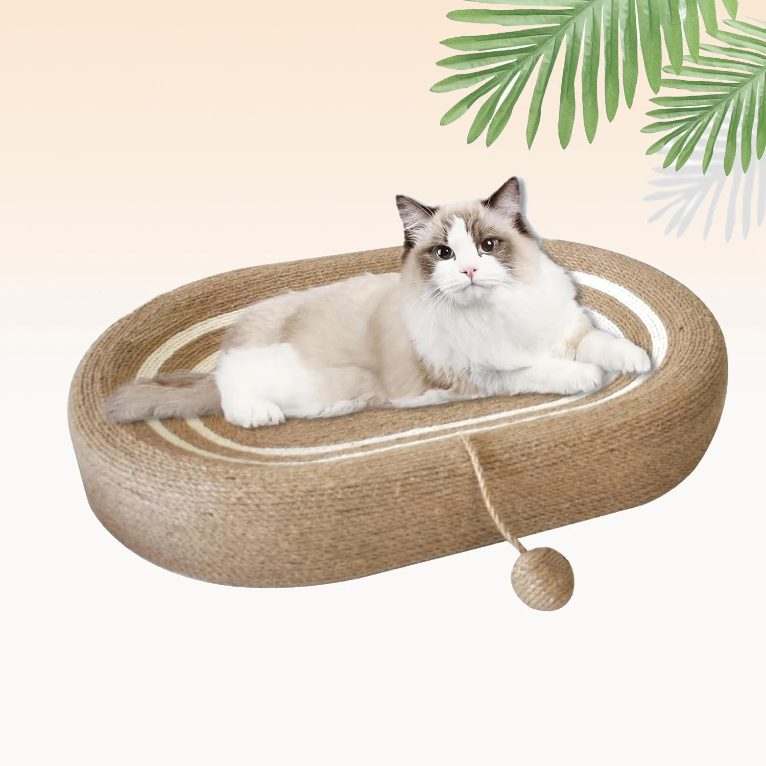 Cat Scratching Bed, Oval Cat Scratching Mat, 25inch Extra Large Cat Scratching Bed, Indoor Cat Scratching Board, Durable Sisal Cat Scratching Bed Sofa, Beige
Cat Scratching Bed, Oval Cat Scratching Mat, 25inch Extra Large Cat Scratching Bed, Indoor Cat Scratching Board, Durable Sisal Cat Scratching Bed Sofa, Beige