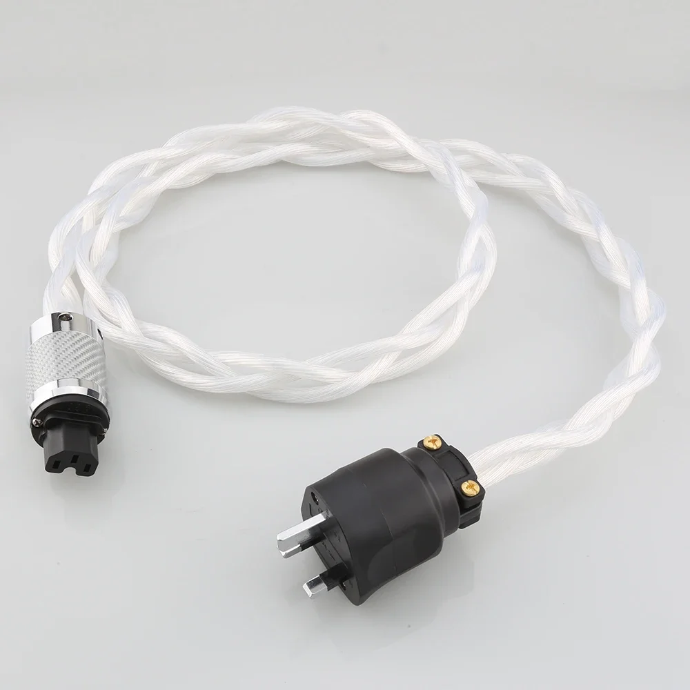 HIFI silver Power cable Carbon fiber rhodium plating plug5N OCC single crystal UK AC Audiophile audio amplifier DAC filter
HIFI silver Power cable Carbon fiber rhodium plating plug5N OCC single crystal UK AC Audiophile audio amplifier DAC filter