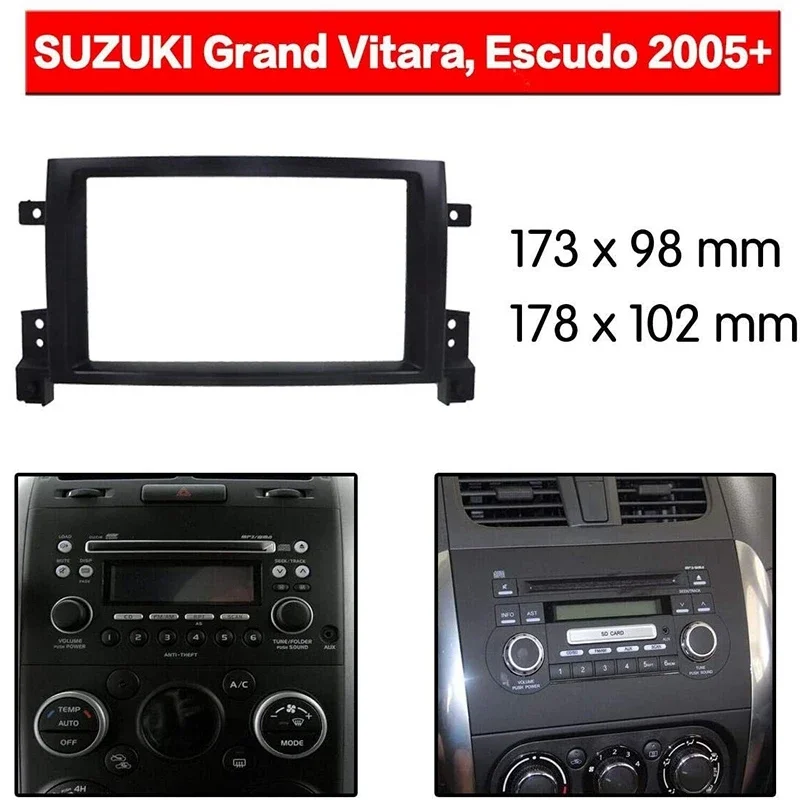 New-2 Din Car DVD Stereo Radio Fascia Dash Panel Frame Trim Double Din Kit For Suzuki Grand Vitara 2005-2014
New-2 Din Car DVD Stereo Radio Fascia Dash Panel Frame Trim Double Din Kit For Suzuki Grand Vitara 2005-2014