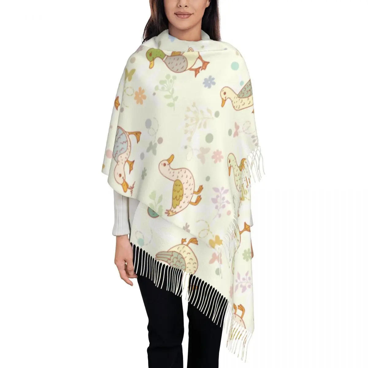 Personalized Printed Cute Cartoon Ducks Long Pile Fringe Men Scarf Women'S Anti Chill Scarf
Personalized Printed Cute Cartoon Ducks Long Pile Fringe Men Scarf Women'S Anti Chill Scarf
