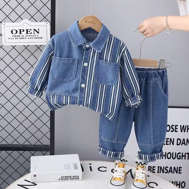 Children's Clothing Boys' Spring and Autumn Sets Boys' Baby Western-style Denim Two-piece Set Kids Outfits
Children's Clothing Boys' Spring and Autumn Sets Boys' Baby Western-style Denim Two-piece Set Kids Outfits