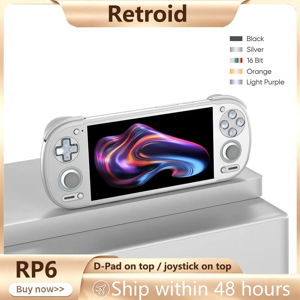 RP6 Android 13 5.5''IPS 4K HD Screen Video Game Console with RGB Lighting Hall-Effect Trigger Joystick Handheld Game Console
RP6 Android 13 5.5''IPS 4K HD Screen Video Game Console with RGB Lighting Hall-Effect Trigger Joystick Handheld Game Console
