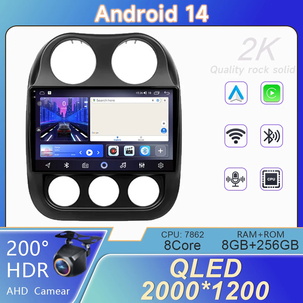 4G Car Radio For JEEP Compass Patriot 2011 - 2017 Carplay Android Auto GPS Navigation Multimedia Player Video WIFI No 2din DVD
4G Car Radio For JEEP Compass Patriot 2011 - 2017 Carplay Android Auto GPS Navigation Multimedia Player Video WIFI No 2din DVD