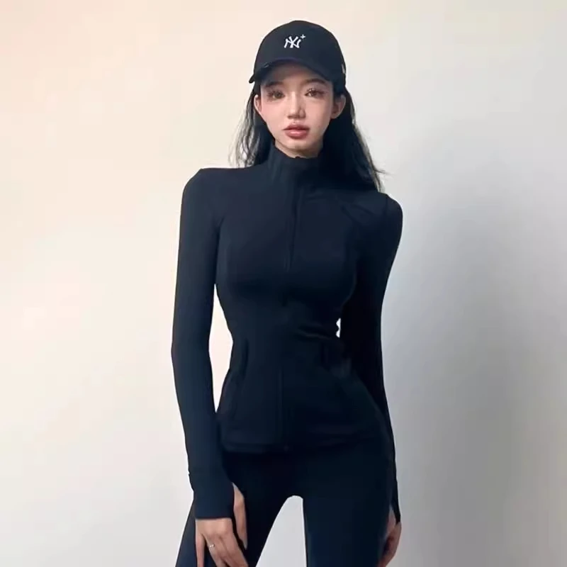 Tops Yoga Clothing Zipper Slim Jacket Long Sleeve Athletic Casual Fitness Women's Jacket
Tops Yoga Clothing Zipper Slim Jacket Long Sleeve Athletic Casual Fitness Women's Jacket