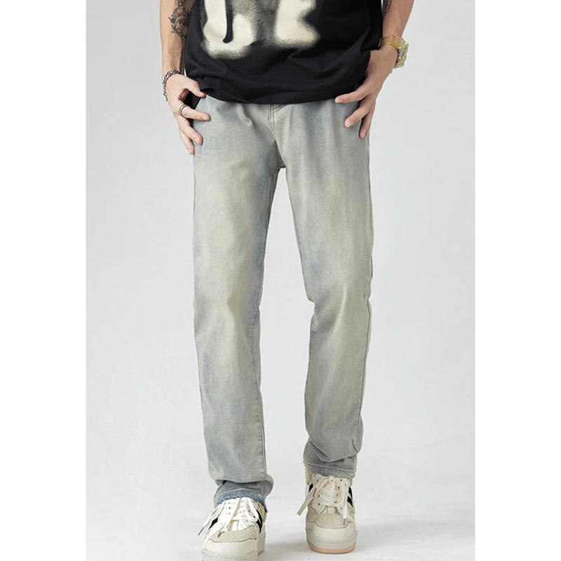 Fashion Elastic Zipper Korean Solid Color Jeans Men's Clothing 2024 Spring Summer New Loose High Waist All-match Denim Trousers
Fashion Elastic Zipper Korean Solid Color Jeans Men's Clothing 2024 Spring Summer New Loose High Waist All-match Denim Trousers