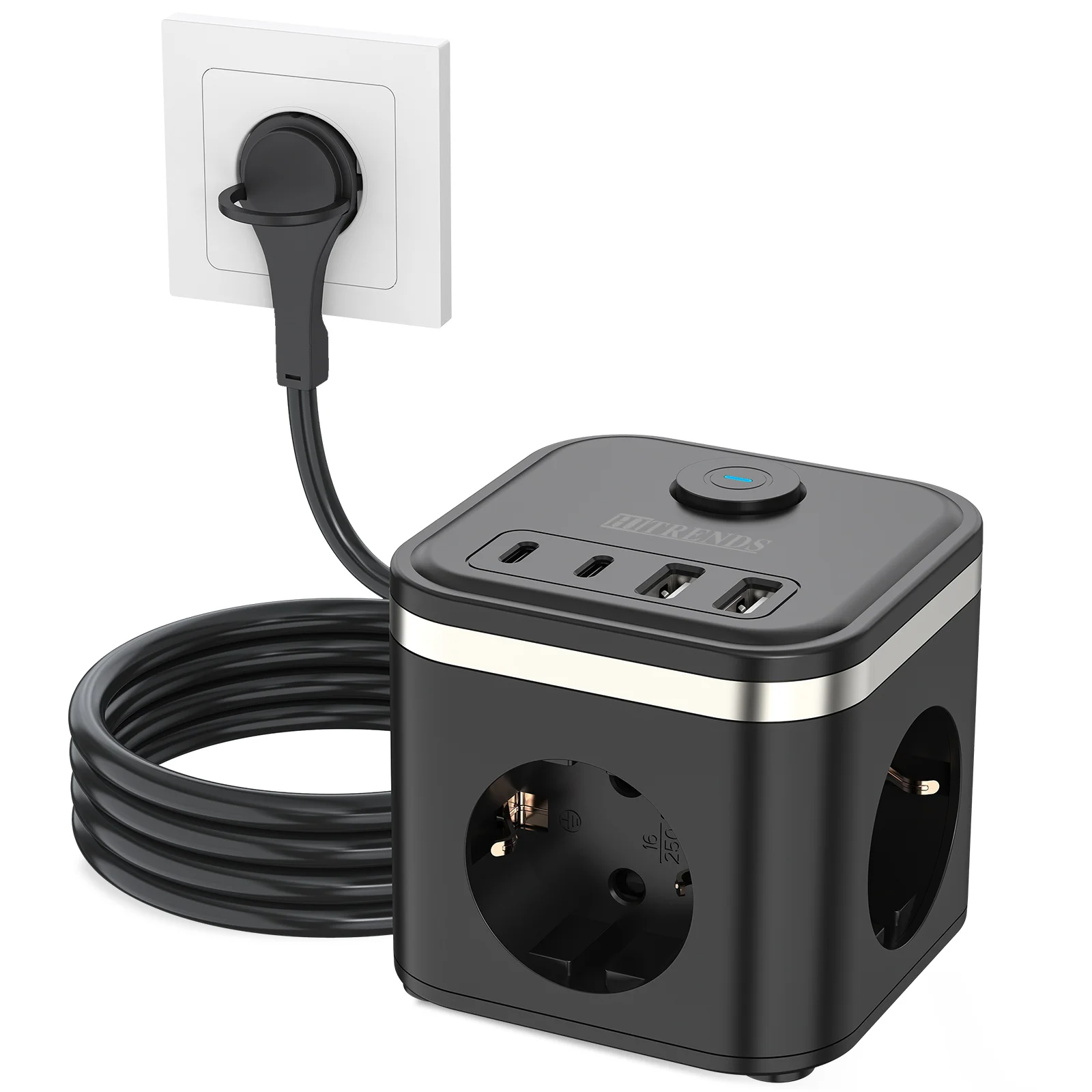 Многофункциональный адаптер с USB-портом, 4 USB-порта, распределитель розетки 7 в 1, кабель длиной 2 м, плоская вилка для офиса и путешествий
Многофункциональный адаптер с USB-портом, 4 USB-порта, распределитель розетки 7 в 1, кабель длиной 2 м, плоская вилка для офиса и путешествий