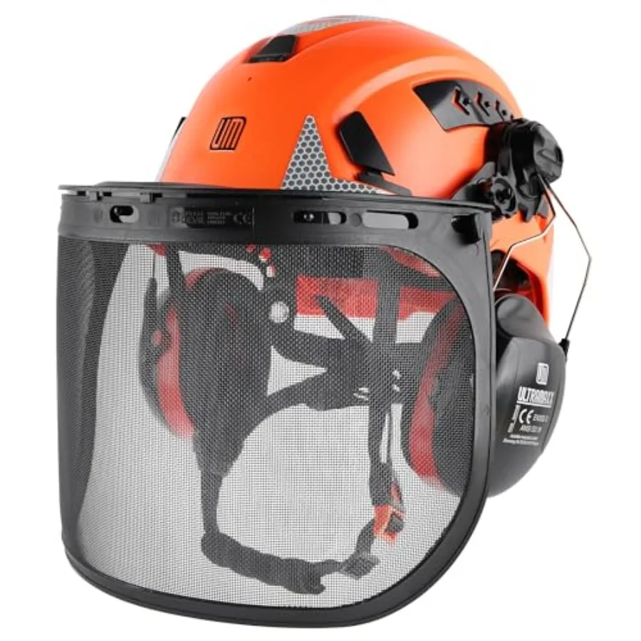 All-in-1 System Type II Class C Forestry Helmet, Logger Helmet with Metal Mesh Face Shield and Ear Muffs - ANSI Z89.1 Certified
All-in-1 System Type II Class C Forestry Helmet, Logger Helmet with Metal Mesh Face Shield and Ear Muffs - ANSI Z89.1 Certified