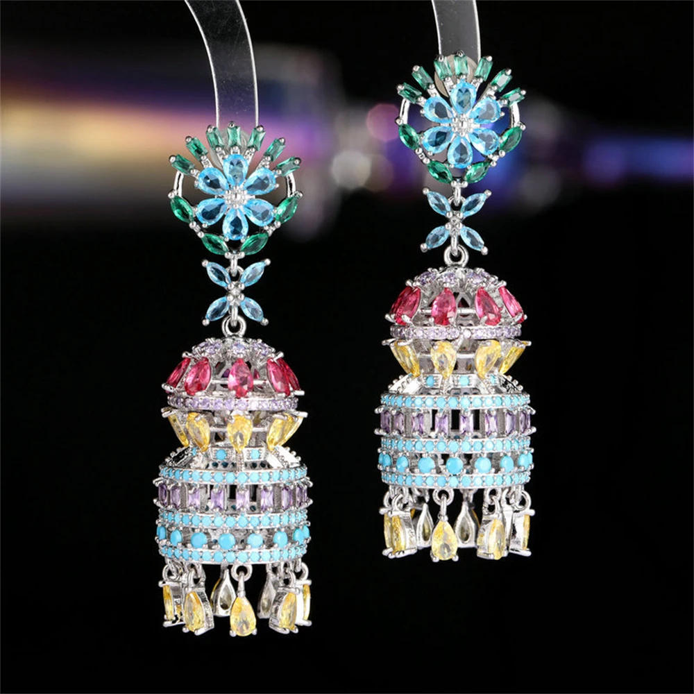 Индийские серьги Jhumka Jhumki с кубическим цирконием, длинные серьги-колокольчики с кисточками, богемные африканские женские ретро-эфектные цыганские серьги со стразами
Индийские серьги Jhumka Jhumki с кубическим цирконием, длинные серьги-колокольчики с кисточками, богемные африканские женские ретро-эфектные цыганские серьги со стразами