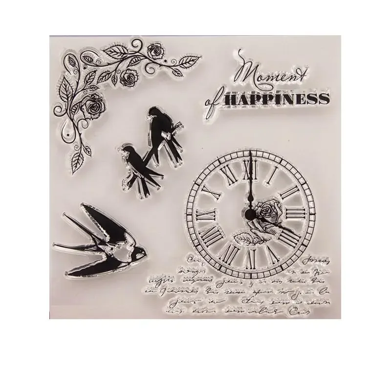 Swallow Clock Vintage WordsTransparent Clear Silicone Stamp for Seal DIY Scrapbooking Clear Stamp
Swallow Clock Vintage WordsTransparent Clear Silicone Stamp for Seal DIY Scrapbooking Clear Stamp