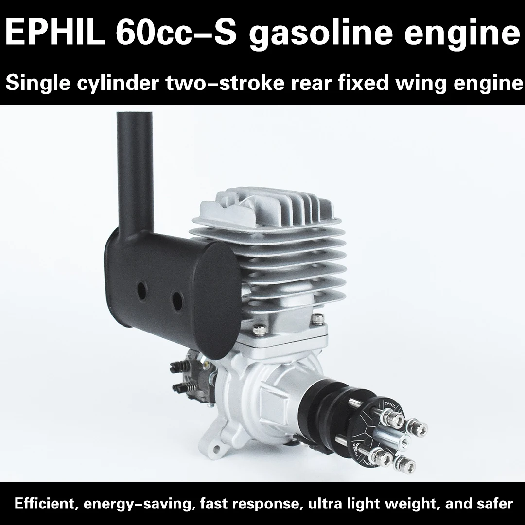 EPHIL 60cc-S Модель самолета Бензиновый двигатель Одноцилиндровый двухтактный задний двигатель с фиксированным крылом
EPHIL 60cc-S Модель самолета Бензиновый двигатель Одноцилиндровый двухтактный задний двигатель с фиксированным крылом