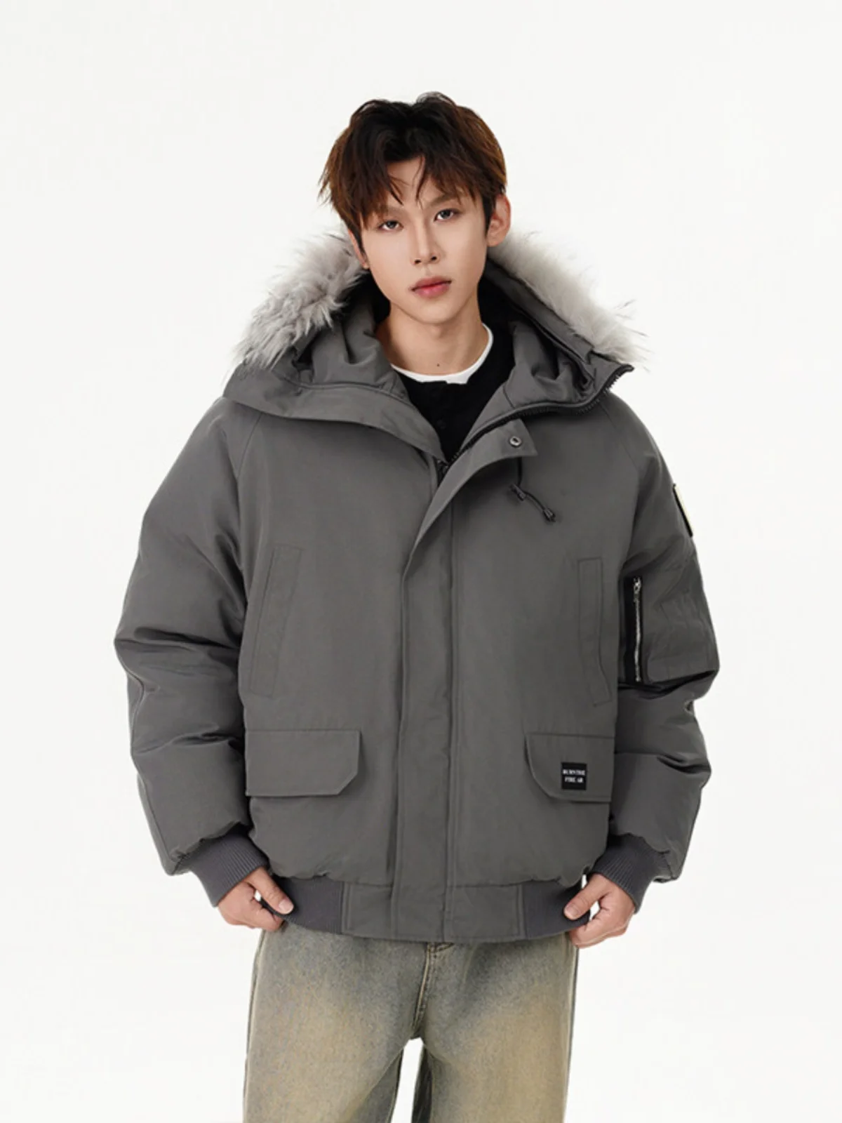 Retro American ey Workwear Cotton Jaet Men's Winter New Sle Quilted Polyester Hooded Warm Thiened Zipper Closure
Retro American ey Workwear Cotton Jaet Men's Winter New Sle Quilted Polyester Hooded Warm Thiened Zipper Closure