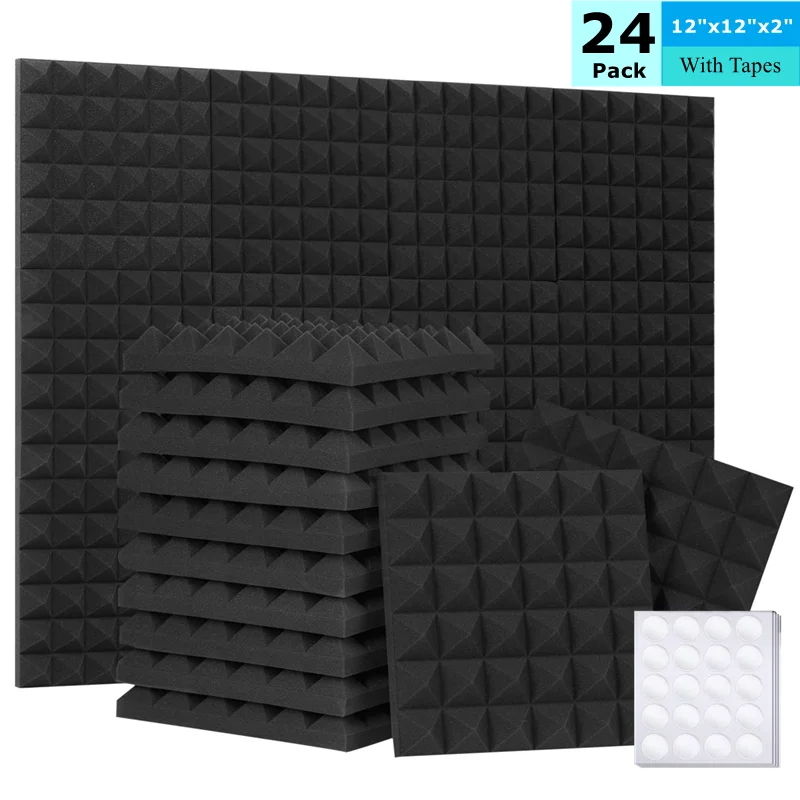 24Pcs12" x 12" x 2 Acoustic foam ceiling large acoustic panels sound insulation proof material sound proof panels for Studio KTV
24Pcs12" x 12" x 2 Acoustic foam ceiling large acoustic panels sound insulation proof material sound proof panels for Studio KTV