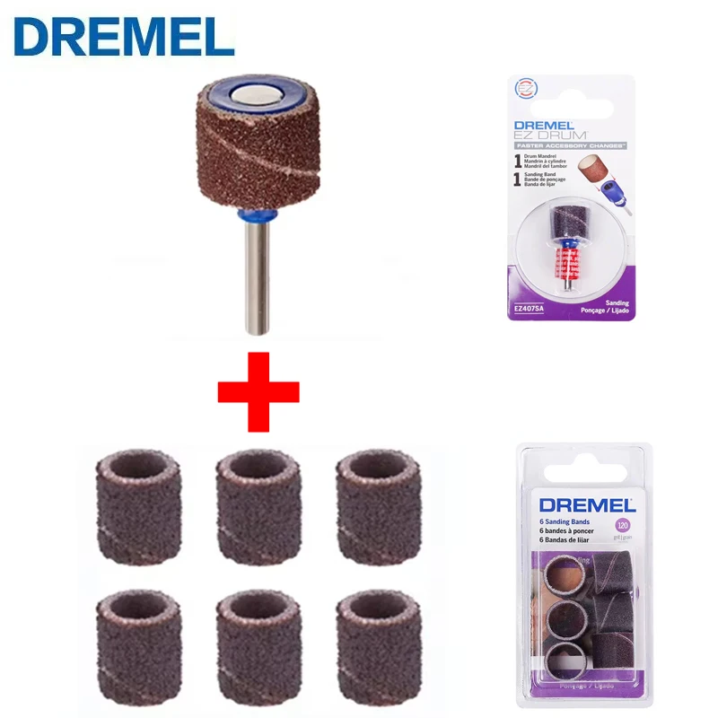 DREMEL Sanding Bands 1/2" 60Grit 120Grit 240Grit Sanding Drum With 1/2" EZ407 Lock Drum Mandrel Rotary Tools Sanding Belts
DREMEL Sanding Bands 1/2" 60Grit 120Grit 240Grit Sanding Drum With 1/2" EZ407 Lock Drum Mandrel Rotary Tools Sanding Belts