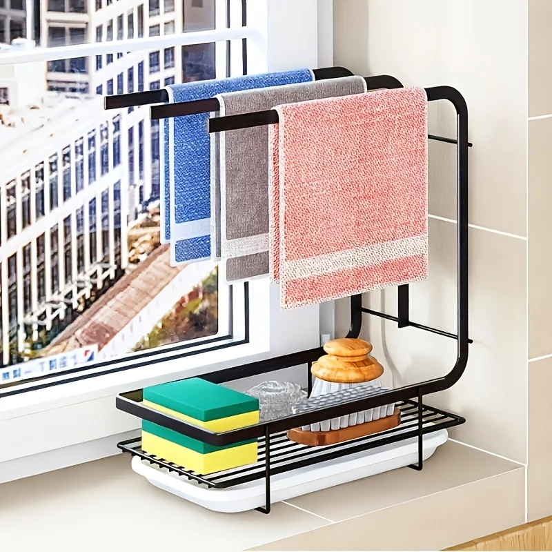 Multifunctional Towel Rack for Kitchen & Bathroom, Wall Mount or Countertop, Ideal for Cloths & Towels Storage.
Multifunctional Towel Rack for Kitchen & Bathroom, Wall Mount or Countertop, Ideal for Cloths & Towels Storage.