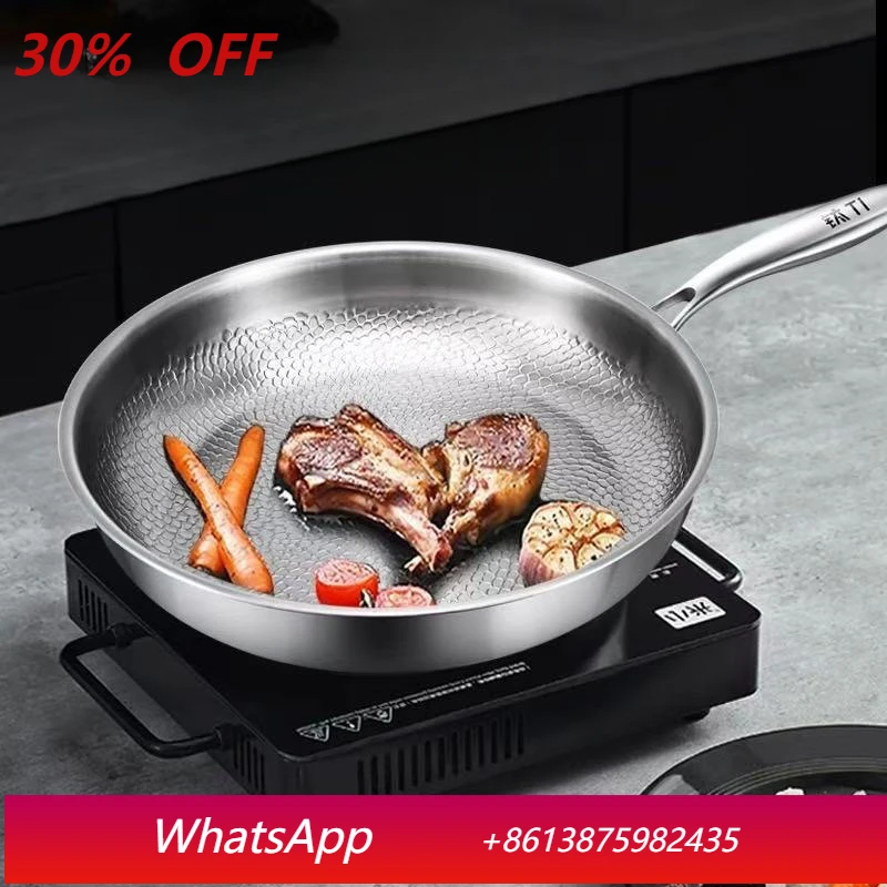 LMM pan uncoated hammer frying pan household wok stainless steel non-stick pan
LMM pan uncoated hammer frying pan household wok stainless steel non-stick pan