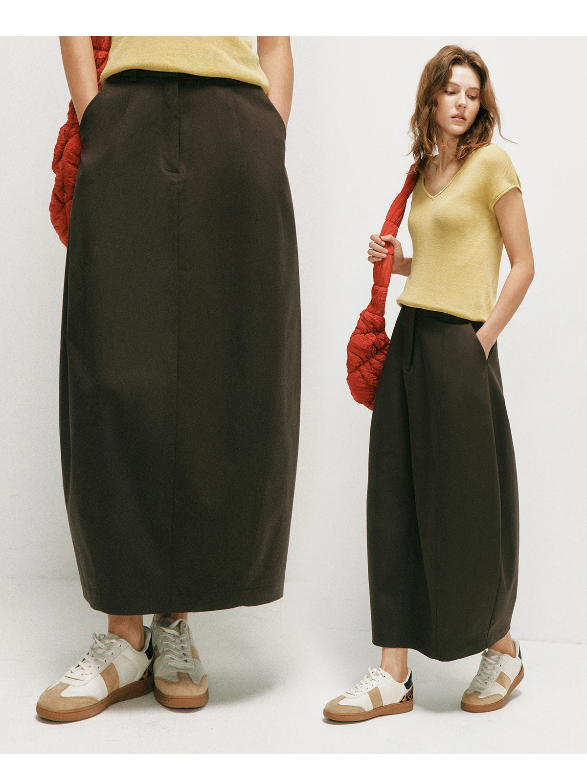 Classic A-Line Midi Bloomer Skirt Elastic Waistband Practical Mid-Length Half Tight Half Loose Women's Cotton Blend Skirt
Classic A-Line Midi Bloomer Skirt Elastic Waistband Practical Mid-Length Half Tight Half Loose Women's Cotton Blend Skirt