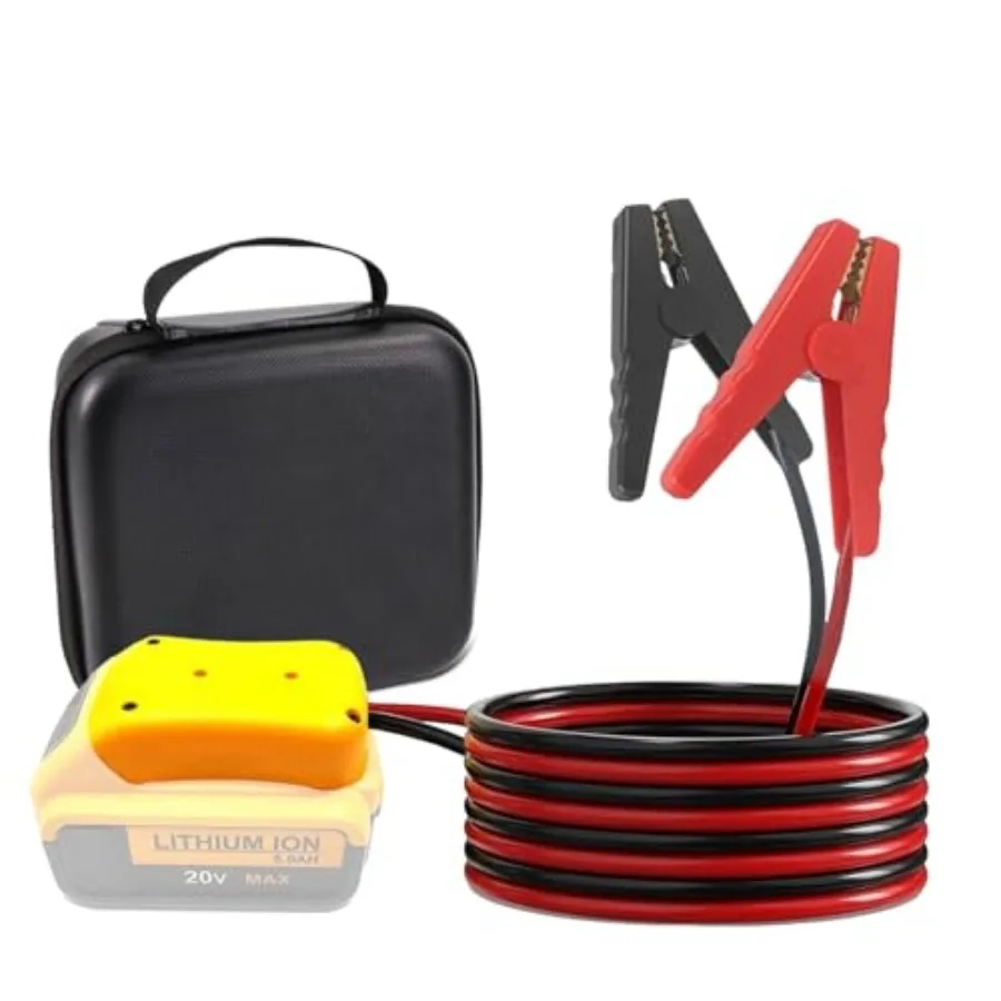 Jumper Cables for Car with Adapter for DEWALT 20V Batteries 8AWG 5.9FT Auto Booster Cable for Jump Starting Car Using Tool Batt
Jumper Cables for Car with Adapter for DEWALT 20V Batteries 8AWG 5.9FT Auto Booster Cable for Jump Starting Car Using Tool Batt