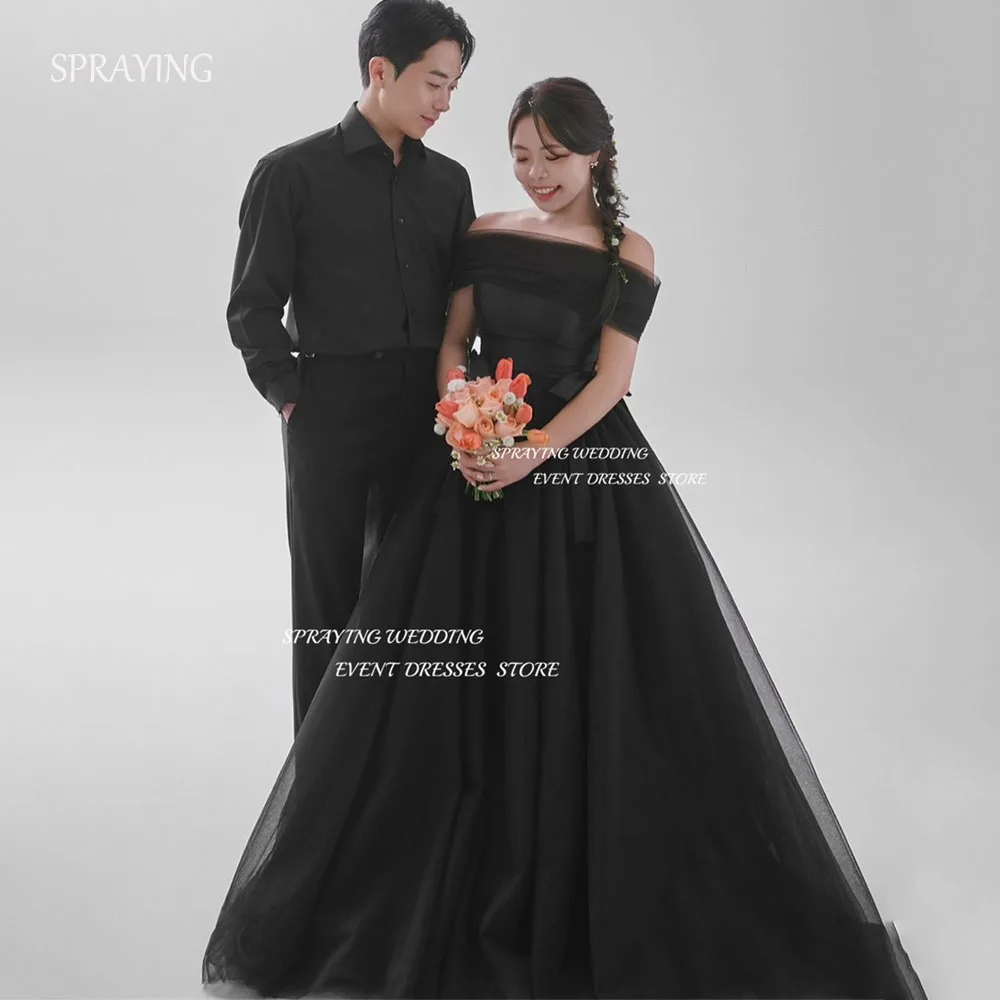 SPRAYING Fairy Sweetheart Evening Dress Korea Wedding Photo Shoot Dress Black Tulle Shawl Floor Length Party Dress Customized
SPRAYING Fairy Sweetheart Evening Dress Korea Wedding Photo Shoot Dress Black Tulle Shawl Floor Length Party Dress Customized