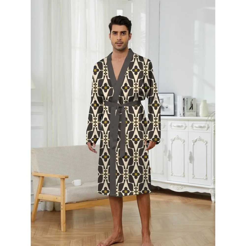 New 3D pattern printed men's nightgown suitable for family and skin-friendly Couple thin design light luxury nightgown
New 3D pattern printed men's nightgown suitable for family and skin-friendly Couple thin design light luxury nightgown