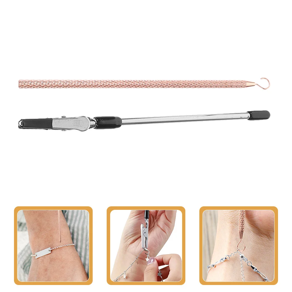 1 set Bracelet Helper Tools Silver Anti Slip Hook Rose Gold Lightweight Durable Portable Self Wearing Accessories Fastener Clip
1 set Bracelet Helper Tools Silver Anti Slip Hook Rose Gold Lightweight Durable Portable Self Wearing Accessories Fastener Clip