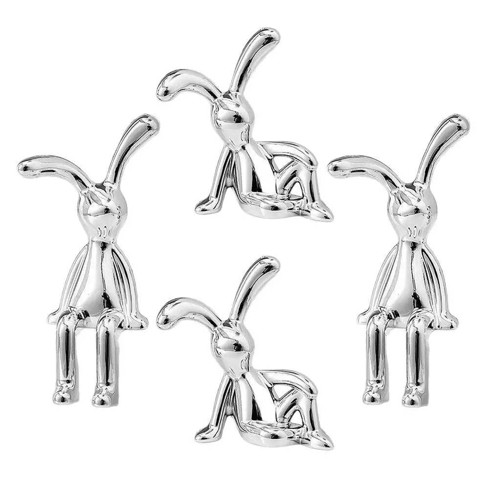 4 Pcs Mini Rabbit Figurines Silver Electroplated Cute Bunny Decorative Ornaments Plastic Desk Shelf Decor
4 Pcs Mini Rabbit Figurines Silver Electroplated Cute Bunny Decorative Ornaments Plastic Desk Shelf Decor