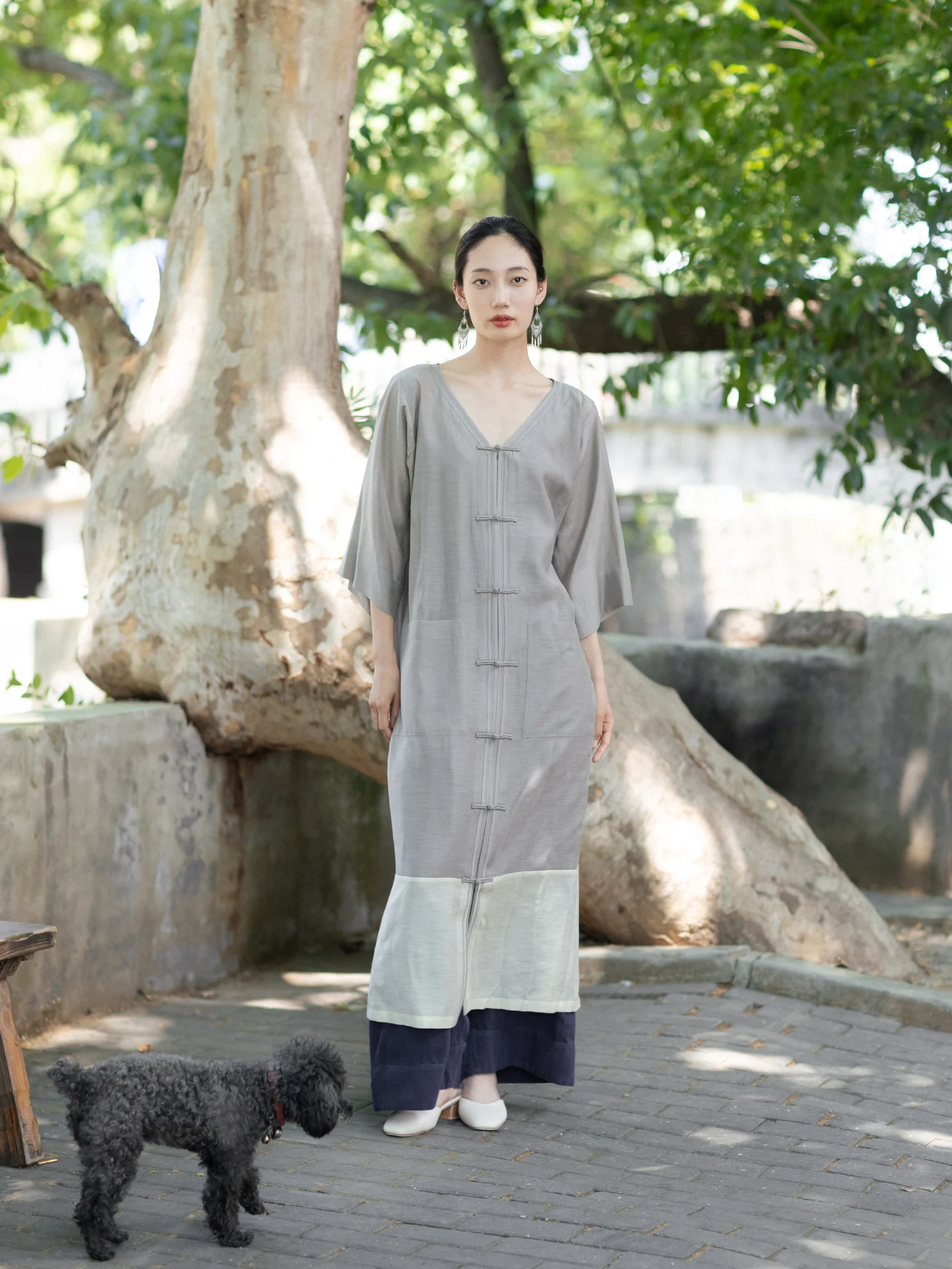 Loose Long irt Oxygen Feeling V-ne Classic Splicing Thin Sle Summer Faion Women's Premium Clothing Eastern Beau
Loose Long irt Oxygen Feeling V-ne Classic Splicing Thin Sle Summer Faion Women's Premium Clothing Eastern Beau