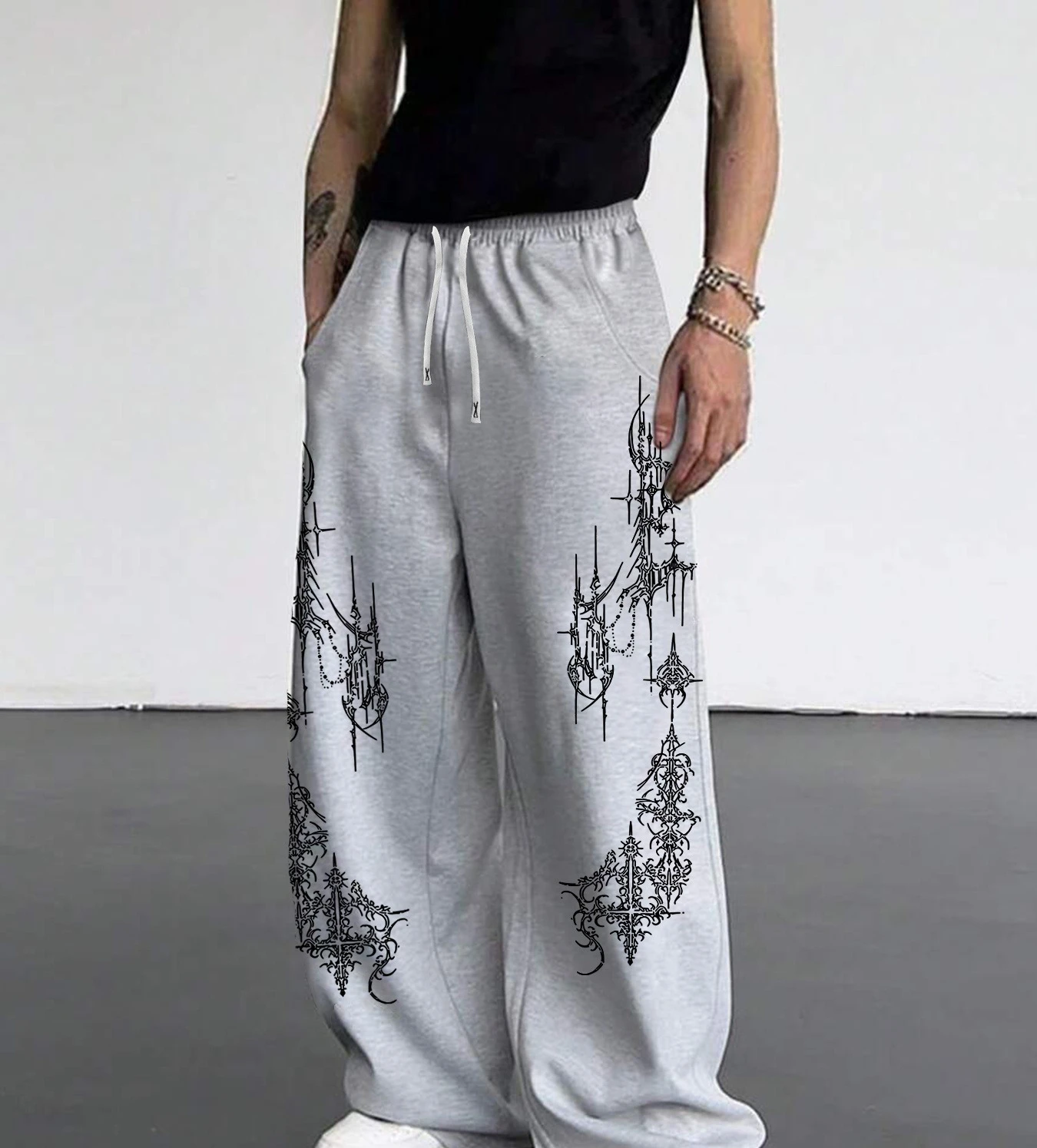 Spring Fashion New Product - Original Thorn Printed Men's Leisure Sports Campus Running Pants Dark Gothic Style
Spring Fashion New Product - Original Thorn Printed Men's Leisure Sports Campus Running Pants Dark Gothic Style