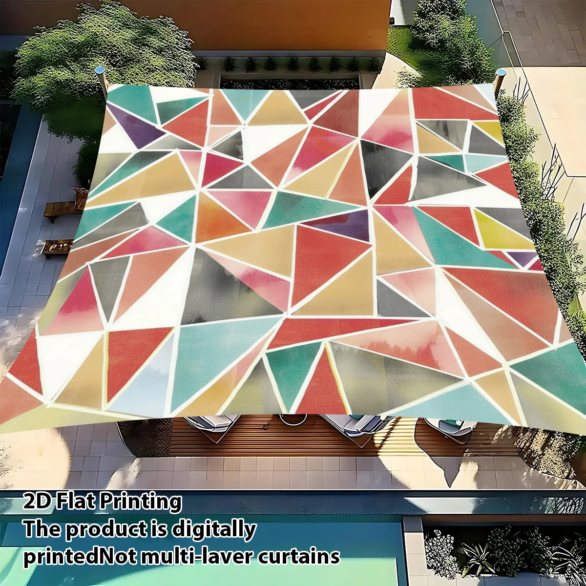 1 Pc Multicolor Watercolor Geometric Triangle Print Outdoor Canopy Portable UV Protection Sun Shade for Beach Garden Camping
1 Pc Multicolor Watercolor Geometric Triangle Print Outdoor Canopy Portable UV Protection Sun Shade for Beach Garden Camping