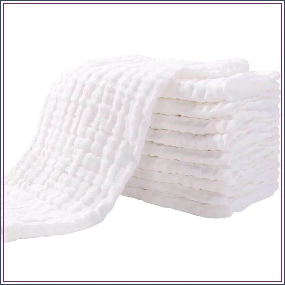Muslin Burp Cloths for Baby 10 Pack, 100% Organic Cotton Washcloths, Large 20''X10'' Super Soft and Absorbent
Muslin Burp Cloths for Baby 10 Pack, 100% Organic Cotton Washcloths, Large 20''X10'' Super Soft and Absorbent