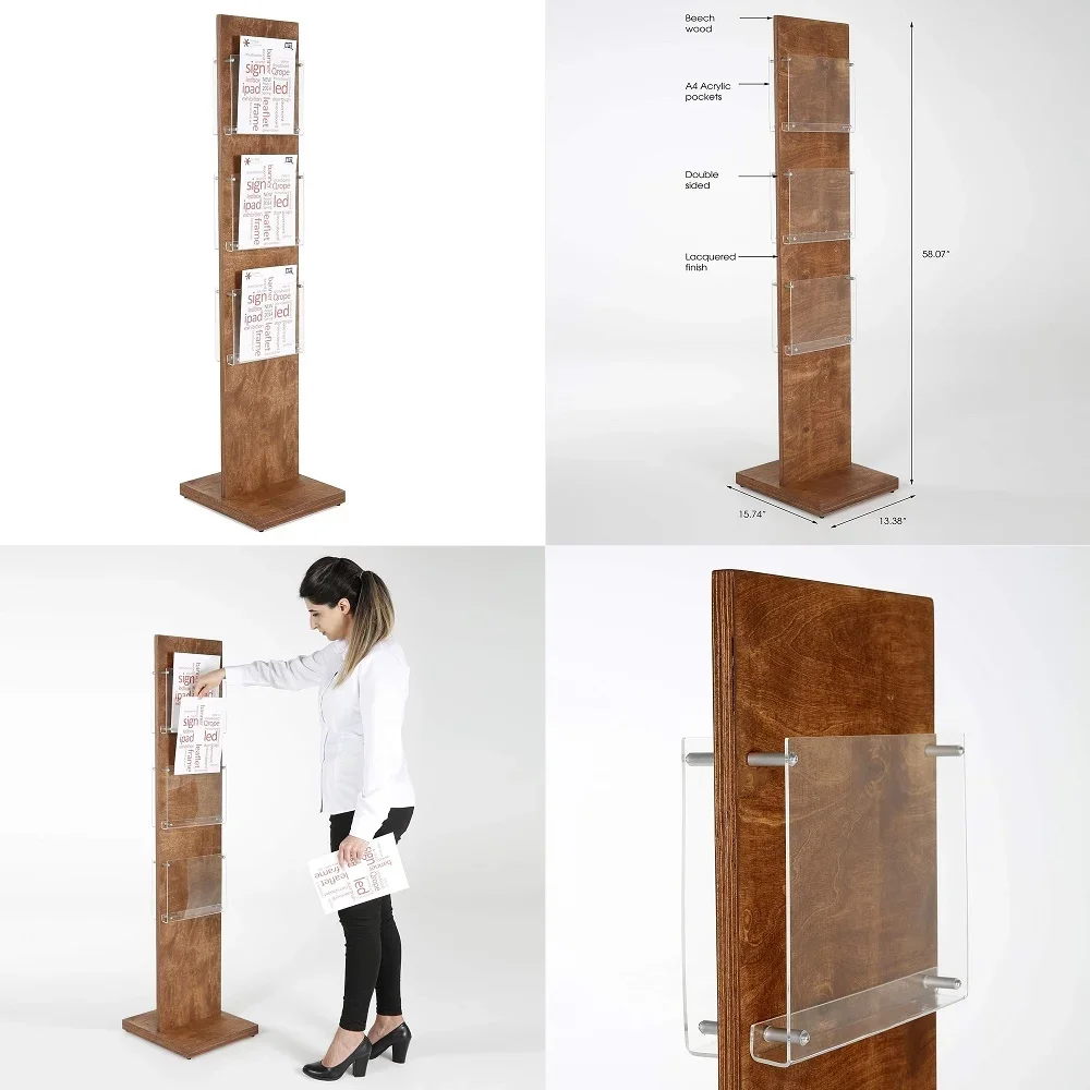 Displays Double Sided, Plywood Poster Stand, Literature Holder, Magazine Rack, Brochure Display Stand, Catalog Leaflet, Flier H
Displays Double Sided, Plywood Poster Stand, Literature Holder, Magazine Rack, Brochure Display Stand, Catalog Leaflet, Flier H