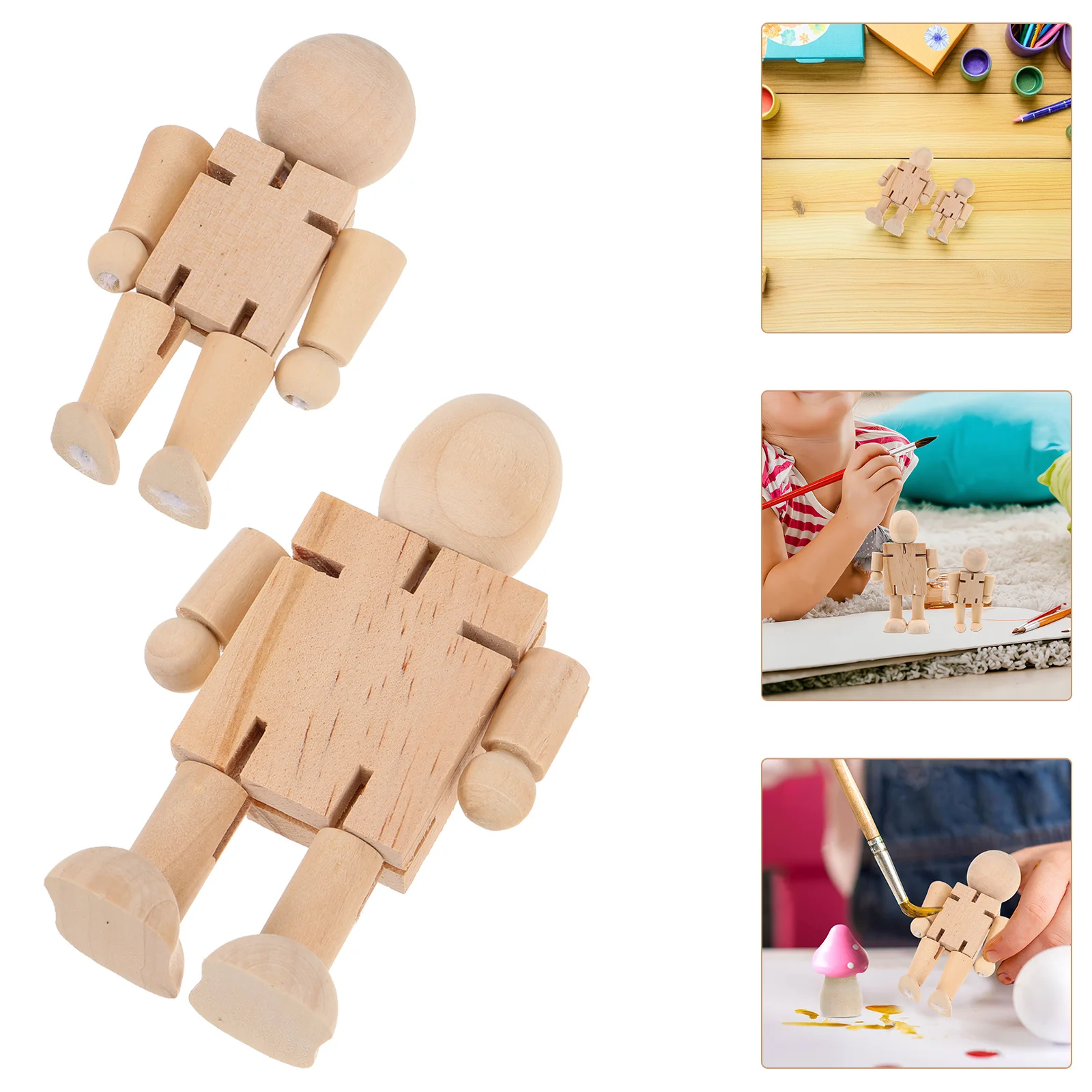 10Pcs Unfinished Wooden Peg People Figures Natural Shape Flexible Joints for DIY Painting Crafts Home Decoration
10Pcs Unfinished Wooden Peg People Figures Natural Shape Flexible Joints for DIY Painting Crafts Home Decoration