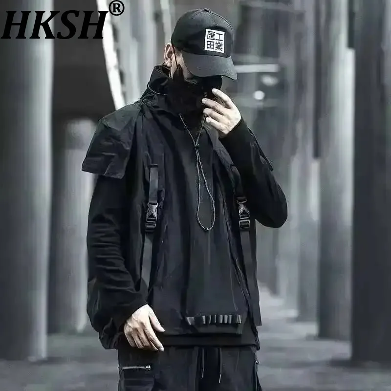 HKSH Spring Autumn New Men's Tide Dark Tactical Vest Trend Multi Pocket Outerwear Jacket Handsome Camisole Punk Waistcoat HK0133
HKSH Spring Autumn New Men's Tide Dark Tactical Vest Trend Multi Pocket Outerwear Jacket Handsome Camisole Punk Waistcoat HK0133