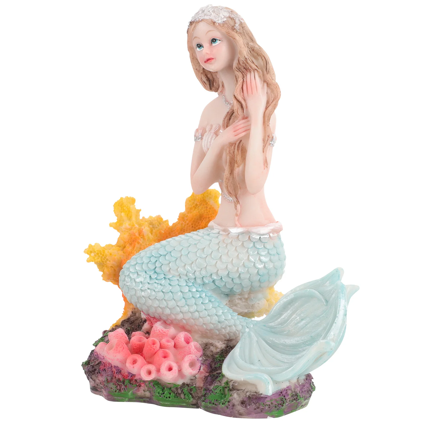 Exquisite Mermaid Statue Decoration Resin Wear-Resistant Small Underwater Ornament for Fish Tank Home Office Desktop Decor
Exquisite Mermaid Statue Decoration Resin Wear-Resistant Small Underwater Ornament for Fish Tank Home Office Desktop Decor