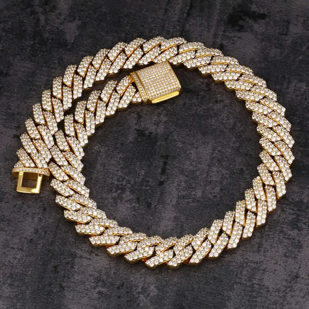 20mm Full Inlaid Moissanite Sterling Silver S925 Diamond-shaped Cuban Chain European and American Cross-border Hip-hop Trendy Br
20mm Full Inlaid Moissanite Sterling Silver S925 Diamond-shaped Cuban Chain European and American Cross-border Hip-hop Trendy Br