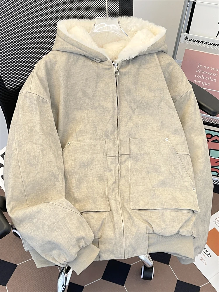 Winter Thickened Faux Mink Fur Marble Eagle Hooded Jacket Warm Cotton Coat Youth Fashion Casual Long Regular Fit Cotton Jacket
Winter Thickened Faux Mink Fur Marble Eagle Hooded Jacket Warm Cotton Coat Youth Fashion Casual Long Regular Fit Cotton Jacket