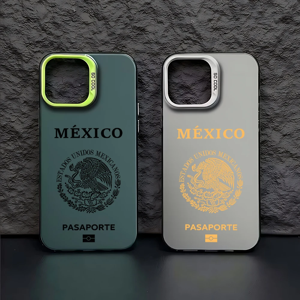 Mexico Passport Phone Case For iPhone 16 15 14 13 12 11 Pro Max X XR XSMAX 8 7 Plus Candy Matte Shockproof Back Cover
Mexico Passport Phone Case For iPhone 16 15 14 13 12 11 Pro Max X XR XSMAX 8 7 Plus Candy Matte Shockproof Back Cover